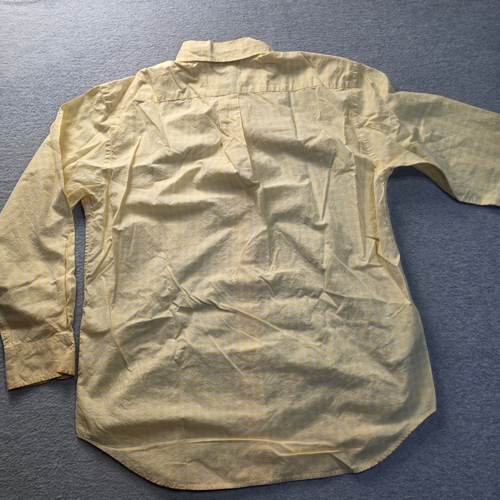 Lauren Ralph Lauren Yellow Gingham Check Cotton Button Down Shirt Womens 12 - Picture 2 of 8